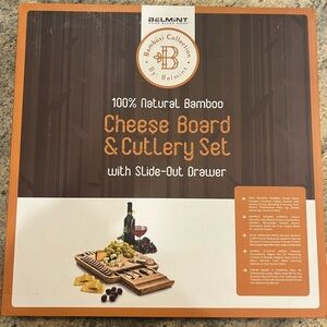 Belmint Bambüsi Bamboo Cheese Board & Cutlery Set. New With Tags.
